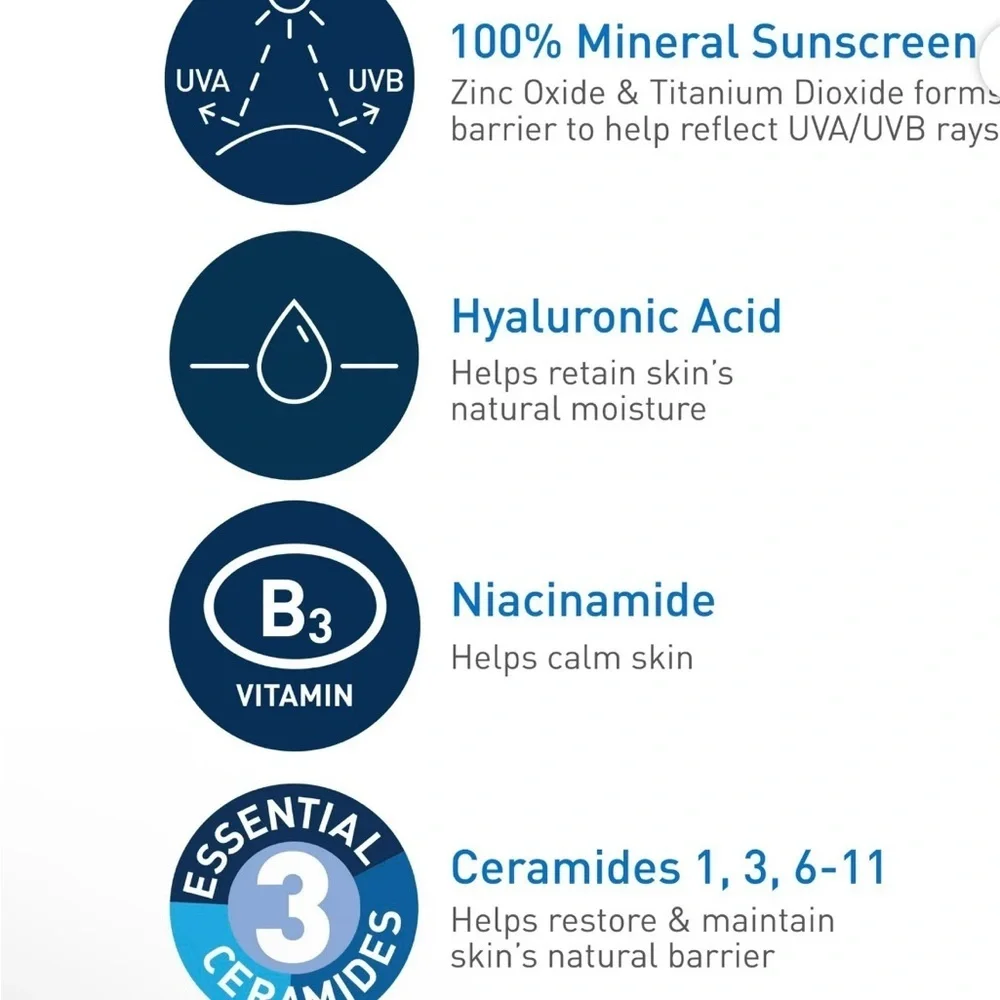 CeraVe Hydrating Mineral Sunscreen SPF 30 Face Lotion for Sensitive Skin